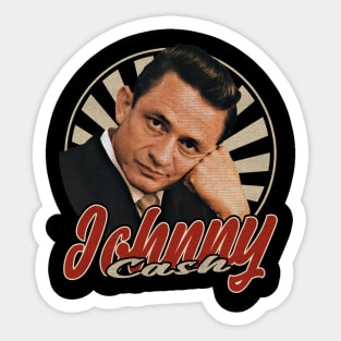 Vintage 80s Johnny Cash Sticker